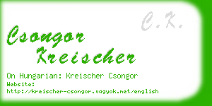 csongor kreischer business card